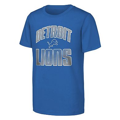 Youth Outerstuff Blue Detroit Lions Never Quit 2-Pack T-Shirt Set