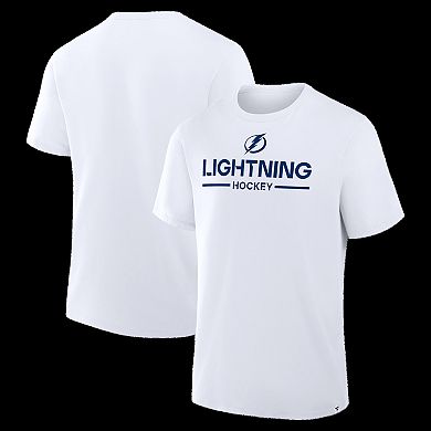 Men's Fanatics White Tampa Bay Lightning Authentic Pro Primary T-Shirt