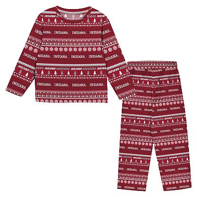 Preschool Outerstuff Crimson Indiana Hoosiers Ugly Sweater Pajama Set