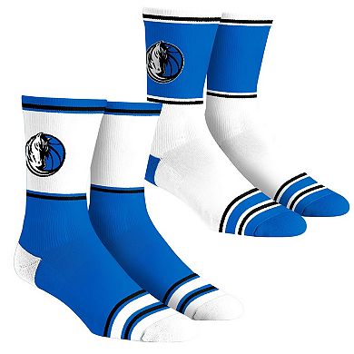 Unisex Rock Em Socks Dallas Mavericks 2-Pack Color Block Crew Socks Set