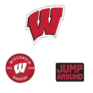 WinCraft Wisconsin Badgers 3-Pack Premium Fridge Magnet Set