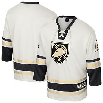 Men's Colosseum Cream Army Black Knights Puck Proud Fashion Hockey Jersey