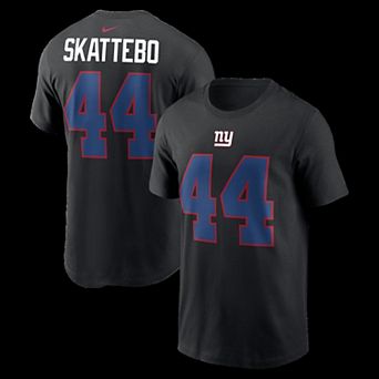 Men's Nike Cam Skattebo Black New York Giants Name & Number T-Shirt