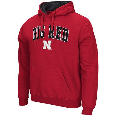 Men's Colosseum Scarlet Nebraska Huskers Rally Cry Fleece Hoodie