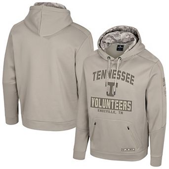 Men's Colosseum Oatmeal Tennessee Volunteers Big & Tall Operation Hat Trick Battalion Hoodie Sweatshirt