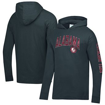 Men's ComfortWash Charcoal Alabama Crimson Tide Long Sleeve Hooded T-Shirt