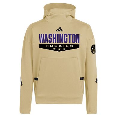 Men's adidas Natural Washington Huskies Strategy Z.N.E. Hoodie