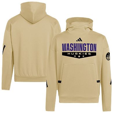 Men's adidas Natural Washington Huskies Strategy Z.N.E. Hoodie