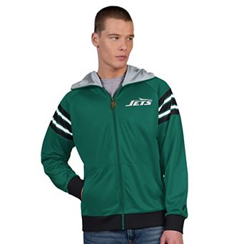 Men's Pro Player Green/Black New York Jets Helmet Full-Zip Hooded Track Jacket