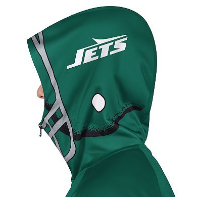 Men's Pro Player Green/Black New York Jets Helmet Full-Zip Hooded Track Jacket