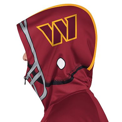 Men's Pro Player Burgundy/Gold Washington Commanders Helmet Full-Zip Hooded Track Jacket