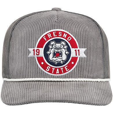 Men's Colosseum Gray Fresno State Bulldogs Where's My Hat Podium Adjustable Trucker Hat
