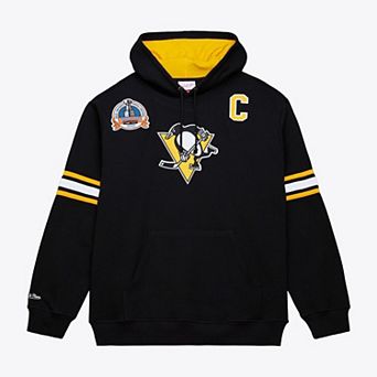 Men's Mitchell & Ness Mario Lemieux Black Pittsburgh Penguins 1992 Name & Number Premium Pullover Hoodie