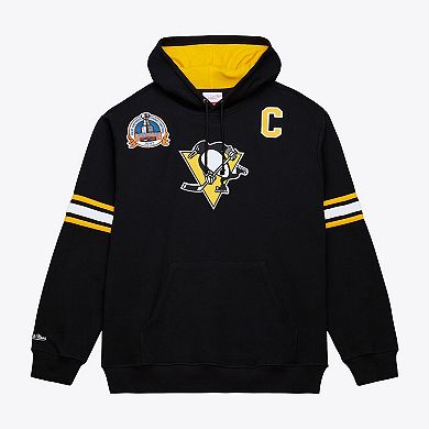 Men's Mitchell & Ness Mario Lemieux Black Pittsburgh Penguins 1992 Name & Number Premium Pullover Hoodie