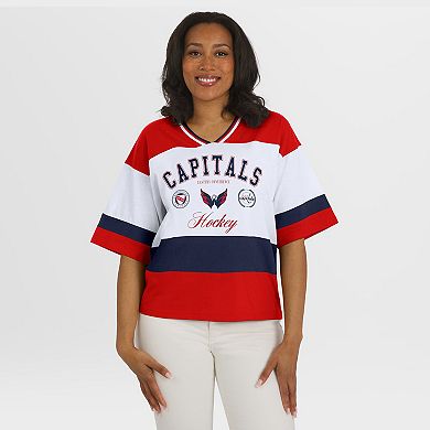 Women's WEAR by Erin Andrews Red/White Washington Capitals Jersey Style Tee