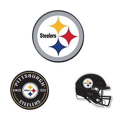 WinCraft Pittsburgh Steelers 3-Pack Premium Fridge Magnet Set