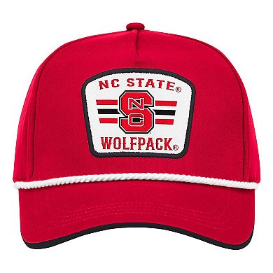Men's Colosseum Red NC State Wolfpack Hits the Road Podium Adjustable Hat