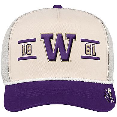 Men's Colosseum Natural Washington Huskies Frank Podium Adjustable Hat