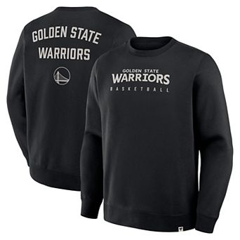 Men's Fanatics Black Golden State Warriors Crossover Collection Defensive Rotation Drill Premium Pullover Sweatshirt