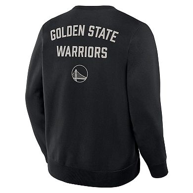 Men's Fanatics Black Golden State Warriors Crossover Collection Defensive Rotation Drill Premium Pullover Sweatshirt