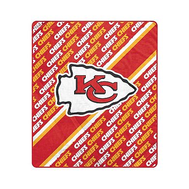 "Pegasus Kansas City Chiefs 50"" x 60"" Diagonal Lined Wordmark Ultra Soft Blanket"