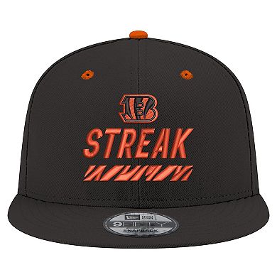 Men's New Era Black Cincinnati Bengals STREAK Season Ticket Member 9FIFTY Snapback Hat