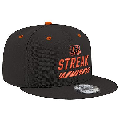 Men's New Era Black Cincinnati Bengals STREAK Season Ticket Member 9FIFTY Snapback Hat