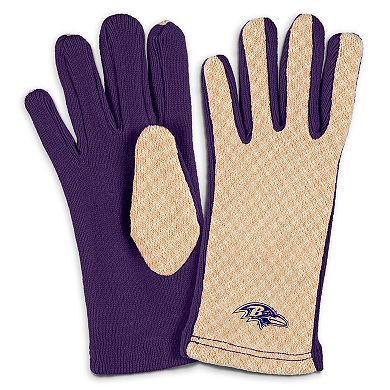 Women's WEAR by Erin Andrews Baltimore Ravens Tonal Microcheck Scarf & Glove Set