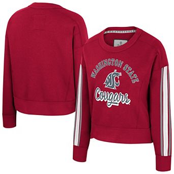 Women's Colosseum Crimson Washington State Cougars Honeymoon Sweatshirt