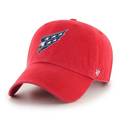 Men's '47 Red Washington Capitals Alternate Clean Up Adjustable Hat