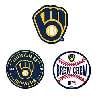 WinCraft Milwaukee Brewers 3-Pack Premium Fridge Magnet Set