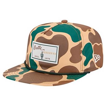 Men's New Era Camo Seattle Seahawks Duck Rope 19TWENTY Snapback Hat