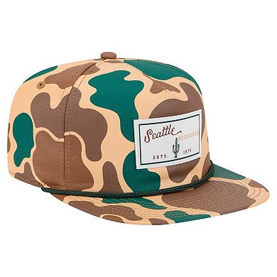 Men's New Era Camo Seattle Seahawks Duck Rope 19TWENTY Snapback Hat