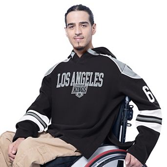 Men's G-III Sports by Carl Banks Black Los Angeles Kings Adaptive Wear Lord Stanley Hooded Long Sleeve T-Shirt