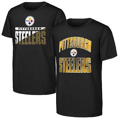 Youth Outerstuff Black Pittsburgh Steelers Never Quit 2-Pack T-Shirt Set
