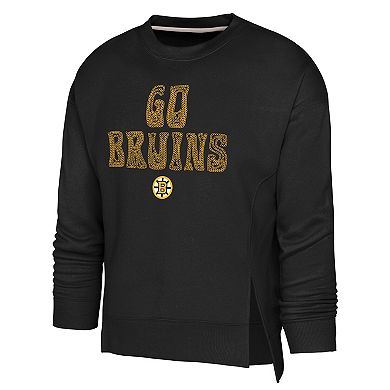 Girls Youth Outerstuff Black Boston Bruins Game Love Sweatshirt