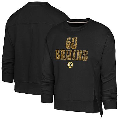 Girls Youth Outerstuff Black Boston Bruins Game Love Sweatshirt