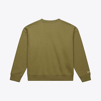 Women's Mitchell & Ness Olive Los Angeles Lakers Lightweight Script Sweatshirt