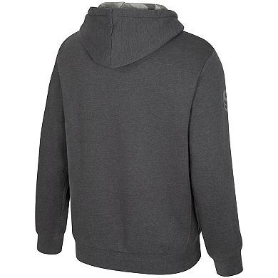 Men's Colosseum Heather Charcoal Oklahoma Sooners Operation Hat Trick Squad Hoodie