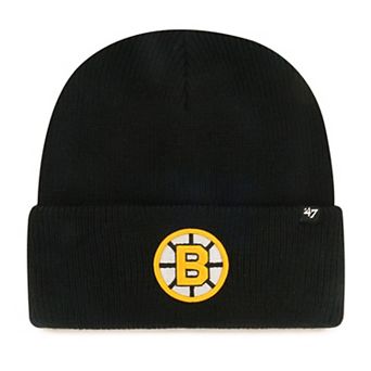 Men's '47 Black Boston Bruins Brain Freeze Cuffed Knit Hat