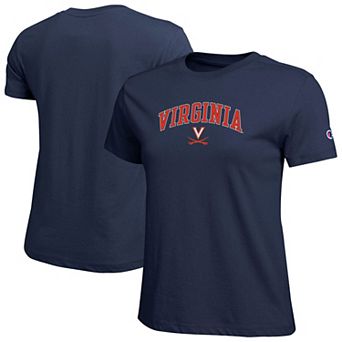 Women's Champion Navy Virginia Cavaliers Arched Over Logo T-Shirt