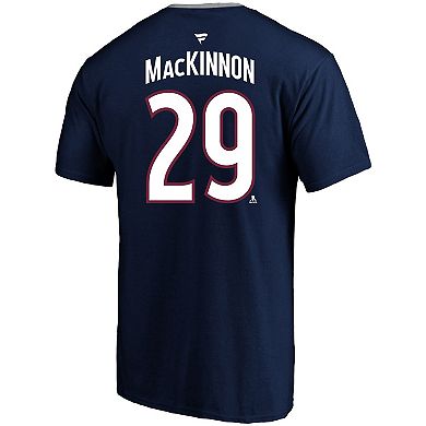 Men's Profile Nathan MacKinnon Navy Colorado Avalanche Big & Tall Name & Number T-Shirt