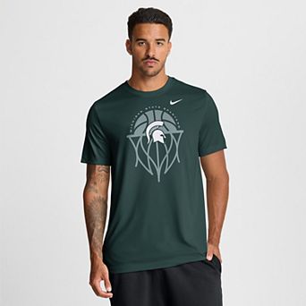 Men's Nike Green Michigan State Spartans Basketball Icon Legend T-Shirt
