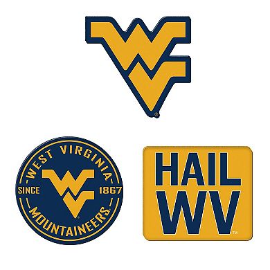WinCraft West Virginia Mountaineers 3-Pack Premium Fridge Magnet Set