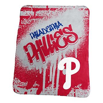 "Logo Brands Philadelphia Phillies 50"" x 60"" Classic Graffiti Fleece Throw Blanket"