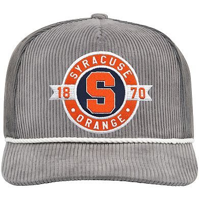Men's Colosseum Gray Syracuse Orange Where's My Hat Podium Adjustable Trucker Hat