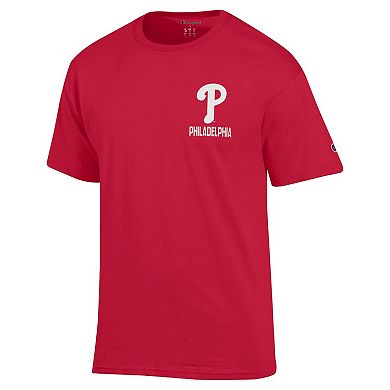 Men's Champion Red Philadelphia Phillies Jersey T-Shirt