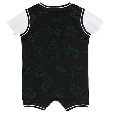 Infant Outerstuff Black Boston Celtics Logo Mania Romper