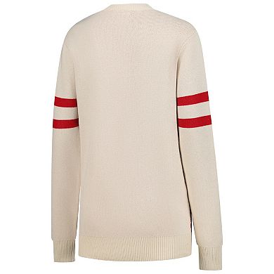 Unisex Uscape Apparel Cream Ohio State Buckeyes Renew Knit Stadium Sweater