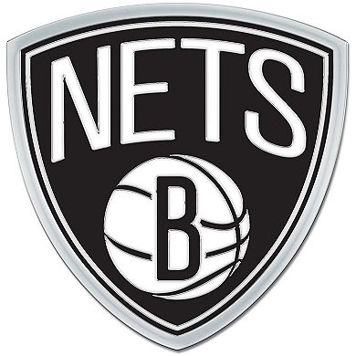 WinCraft Brooklyn Nets Colored Chrome Auto Emblem